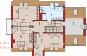 Projekt domu wielorodzinnego E5 G1 ECONOMIC (wersja B) - poddasze