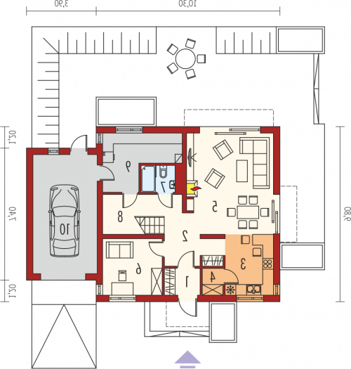 PARTER E5 G1 ECONOMIC (wersja B) - wersja lustrzana