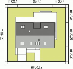 Usytuowanie budynku E6 G1 ECONOMIC (wersja A) w wersji lustrzanej