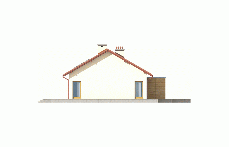 Projekt domu dwurodzinnego Edwin G1 ENERGO - elewacja 2