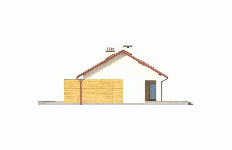 Projekt domu dwurodzinnego Edwin G1 ENERGO - elewacja 4