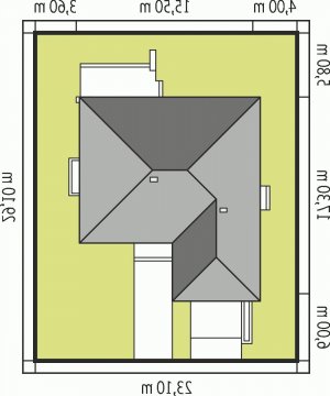 Usytuowanie budynku Eris G2 (wersja A) w wersji lustrzanej