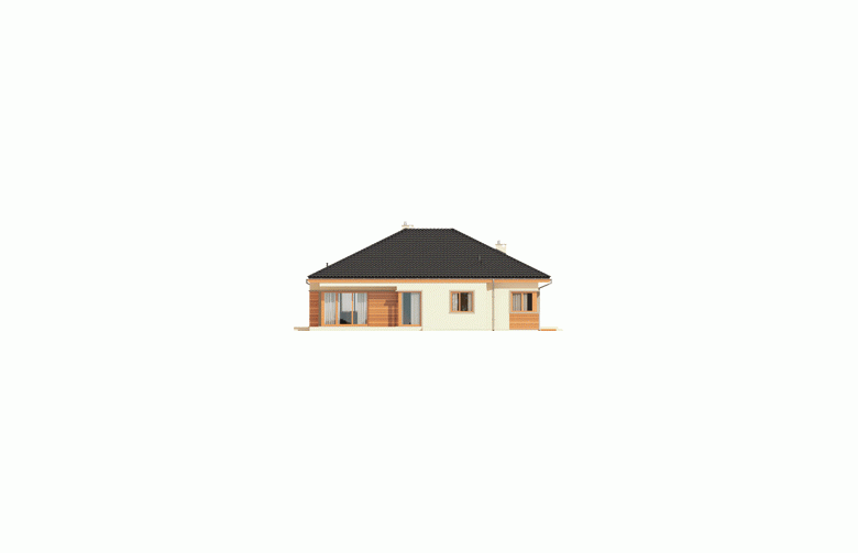 Projekt domu dwurodzinnego Eris G2 (wersja C) - elewacja 3