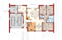 Projekt domu dwurodzinnego EX 8 G2 (wersja B) - parter