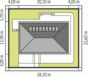 Usytuowanie budynku EX 8 G2 (wersja B)