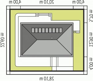 Usytuowanie budynku EX 8 G2 (wersja B) w wersji lustrzanej