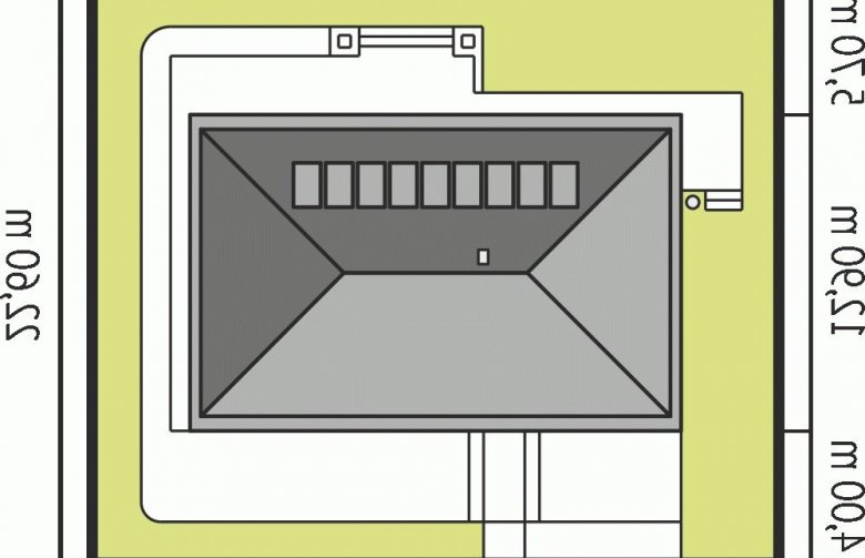 Projekt domu dwurodzinnego EX 8 G2 (wersja B) - Usytuowanie - wersja lustrzana