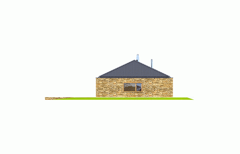 Projekt domu dwurodzinnego EX 8 G2 (wersja D) - elewacja 4