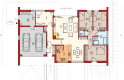 Projekt domu dwurodzinnego EX 8 G2 (wersja D) - parter