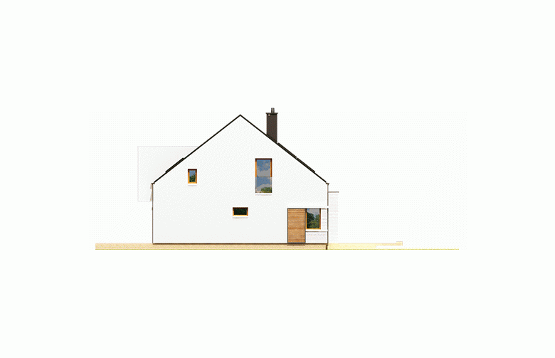 Projekt domu wielorodzinnego EX 9 G1 (wersja B) - elewacja 2