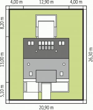 Usytuowanie budynku EX 9 G1 (wersja B)