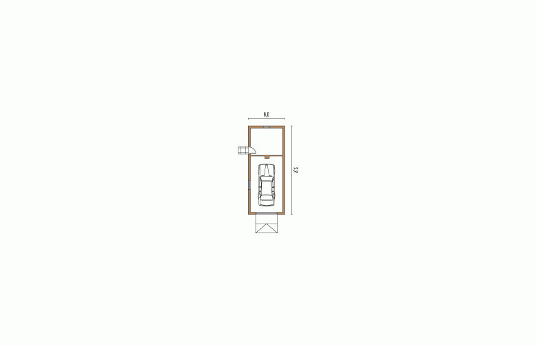 Projekt domu energooszczędnego Garaż G11 - parter