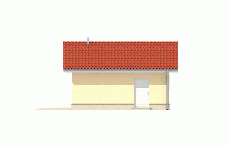 Projekt domu energooszczędnego Garaż G17 - elewacja 4