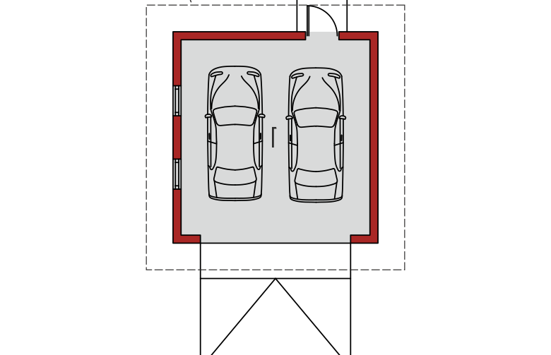 Projekt domu energooszczędnego Garaż G18 - parter