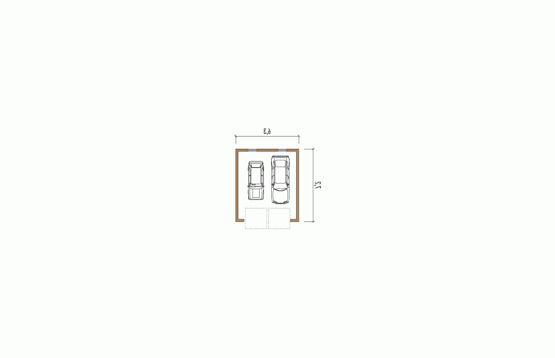 Projekt domu energooszczędnego Garaż G2 - parter