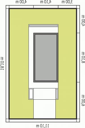 Usytuowanie budynku Garaż G23 w wersji lustrzanej