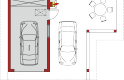 Projekt domu energooszczędnego Garaż G25 (w. II) - parter