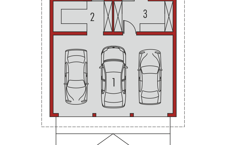 Projekt domu energooszczędnego Garaż G29 - parter