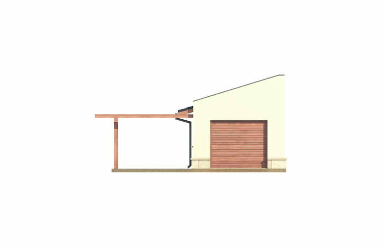 Projekt domu energooszczędnego Garaż G33 - elewacja 1