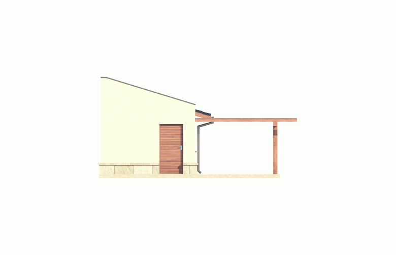 Projekt domu energooszczędnego Garaż G33 - elewacja 3