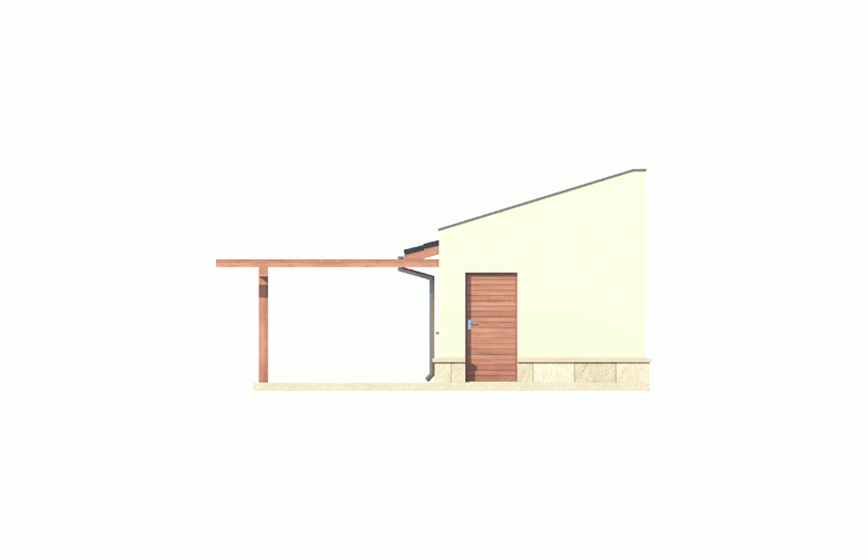 Projekt domu energooszczędnego Garaż G33 - elewacja 3