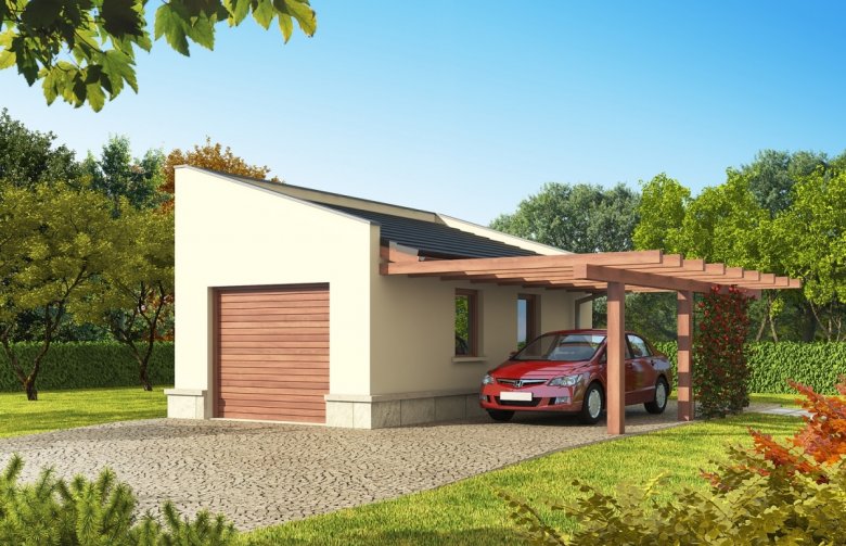 Projekt domu energooszczędnego Garaż G33
