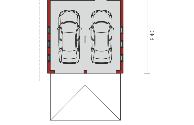 Projekt domu energooszczędnego Garaż G5 - parter