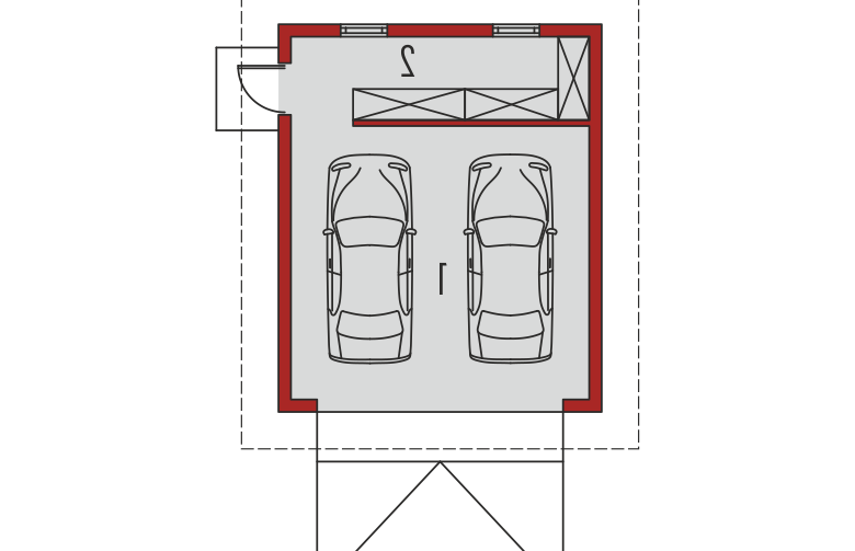Projekt domu energooszczędnego Garaż G7 - parter