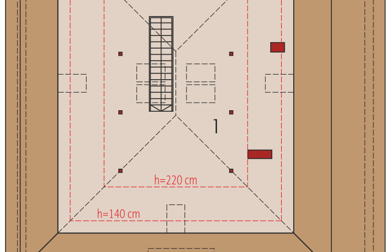 Projekt domu dwurodzinnego Gilbert G2 - poddasze do adaptacji