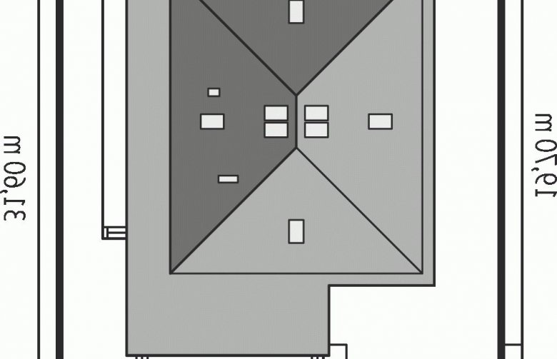 Projekt domu dwurodzinnego Gilbert G2 - Usytuowanie - wersja lustrzana