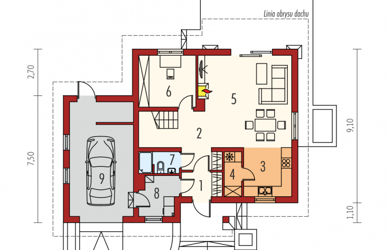 Projekt domu wielorodzinnego Jurek G1 Leca® DOM - parter