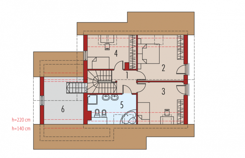 Projekt domu wielorodzinnego Jurek G1 Leca® DOM - poddasze