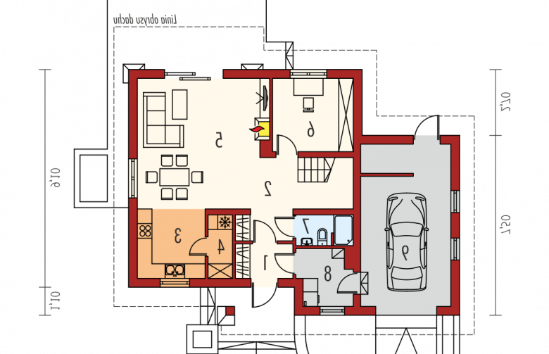 Projekt domu wielorodzinnego Jurek G1 Leca® DOM - parter