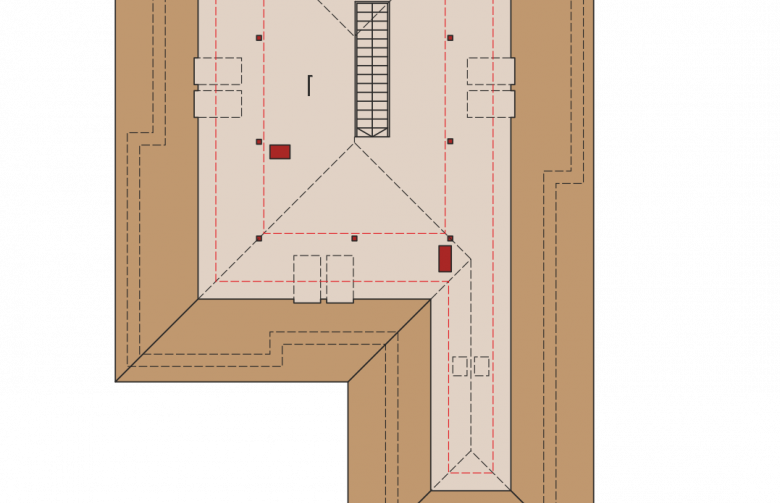 Projekt domu dwurodzinnego Liv 3 G1 - poddasze do adaptacji