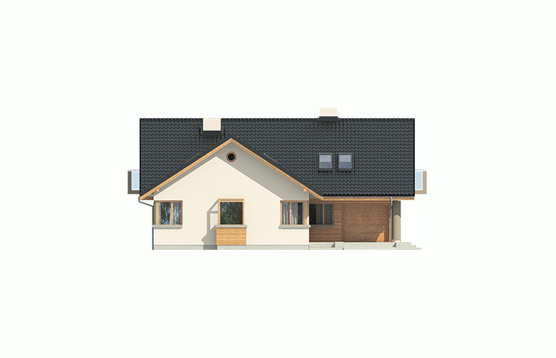 Projekt domu wielorodzinnego Malena G1 (wersja B) - elewacja 1