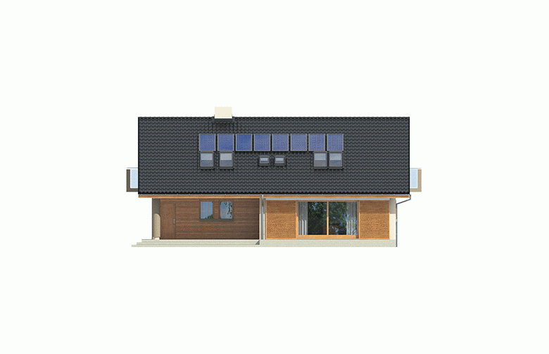 Projekt domu wielorodzinnego Malena G1 (wersja B) - elewacja 3