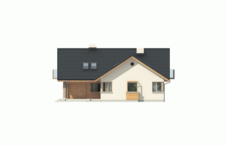 Projekt domu wielorodzinnego Malena G1 (wersja B) - elewacja 1