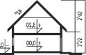 Projekt domu jednorodzinnego Marisa G1 ENERGO - przekrój 1