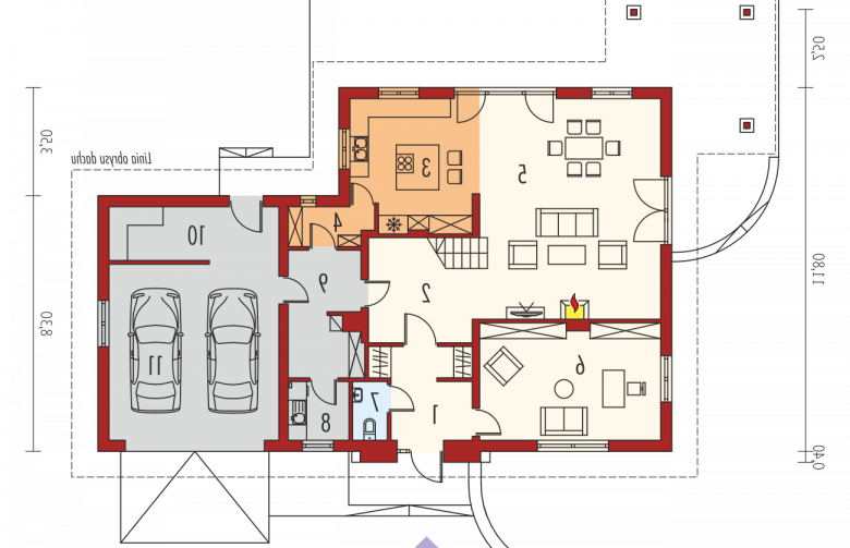 Projekt domu wielorodzinnego Petra II G2 - parter