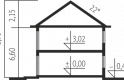 Projekt domu szkieletowego Rodrigo III G1 - przekrój 1