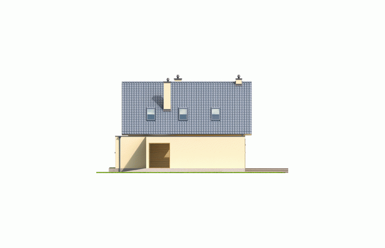 Projekt domu wielorodzinnego Tiago G1 (wersja A) - elewacja 4