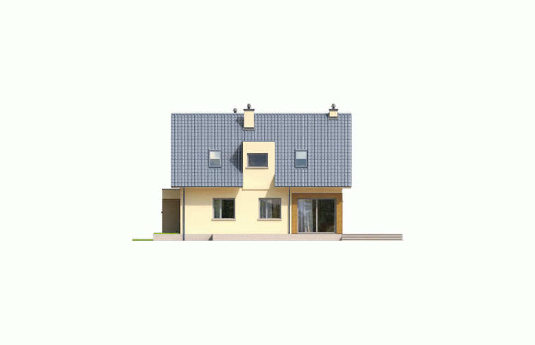 Projekt domu wielorodzinnego Tiago G1 (wersja A) - elewacja 2