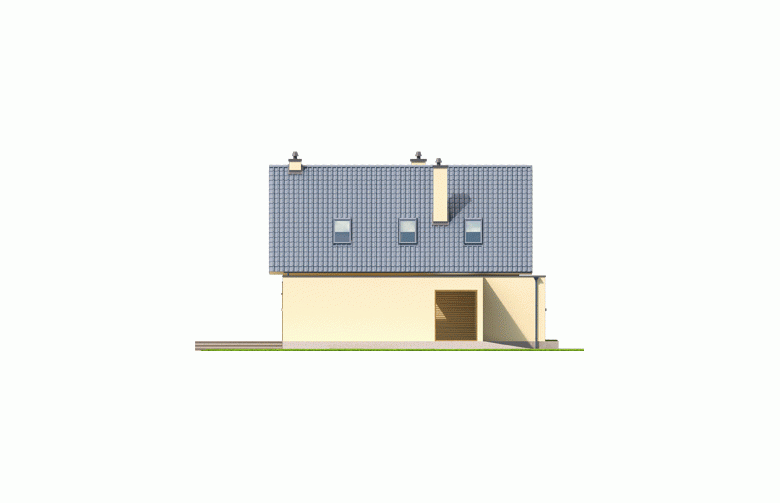 Projekt domu wielorodzinnego Tiago G1 (wersja A) - elewacja 4
