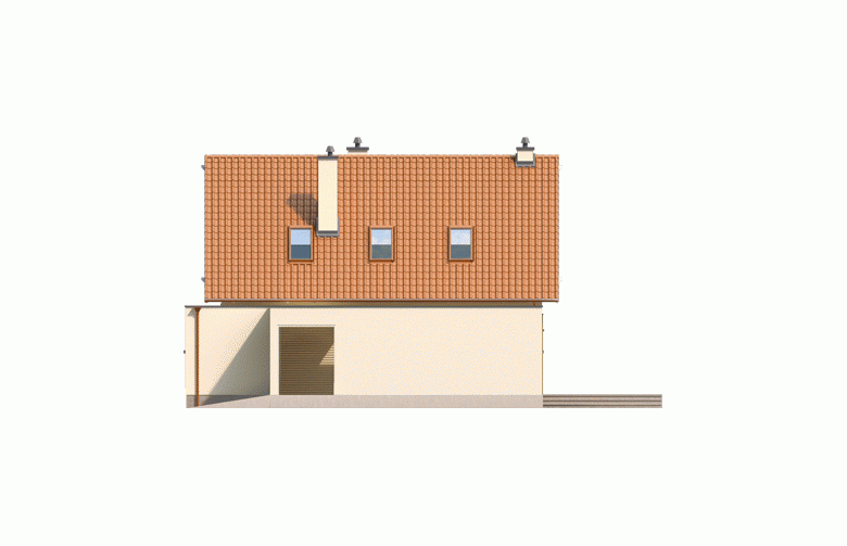 Projekt domu wielorodzinnego Tiago G1 (wersja B) - elewacja 4