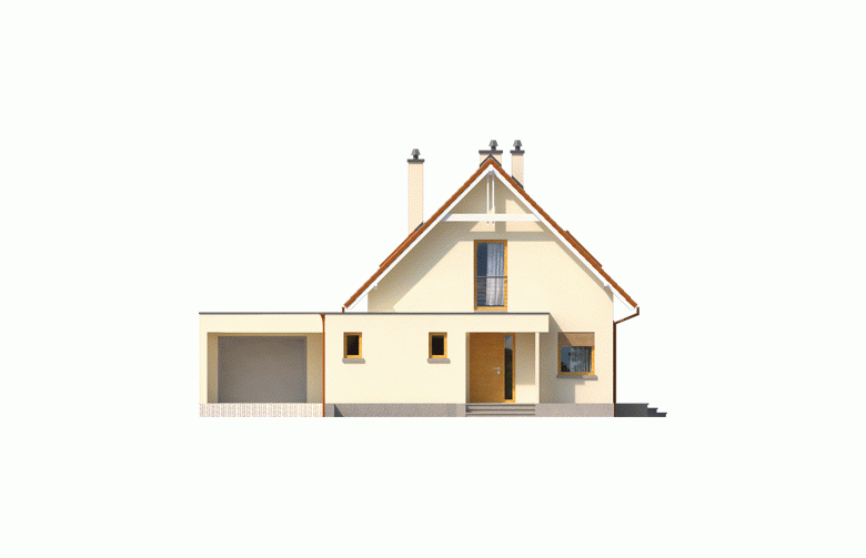 Projekt domu wielorodzinnego Tiago G1 (wersja B) - elewacja 1