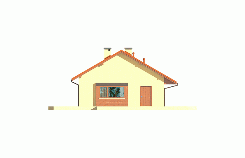 Projekt domu dwurodzinnego Tori III ECONOMIC (wersja B) - elewacja 4