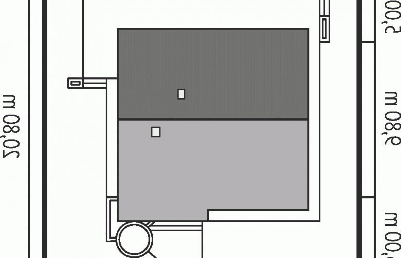 Projekt domu dwurodzinnego Tori III ECONOMIC (wersja B) - Usytuowanie - wersja lustrzana