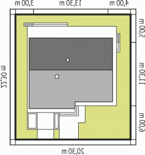 Usytuowanie budynku Tori III G1 ECONOMIC (wersja A) w wersji lustrzanej