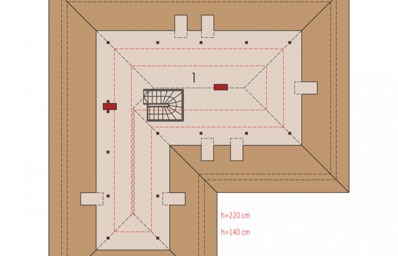 Projekt domu dwurodzinnego Alan IV G2 MULTI-COMFORT - poddasze do adaptacji