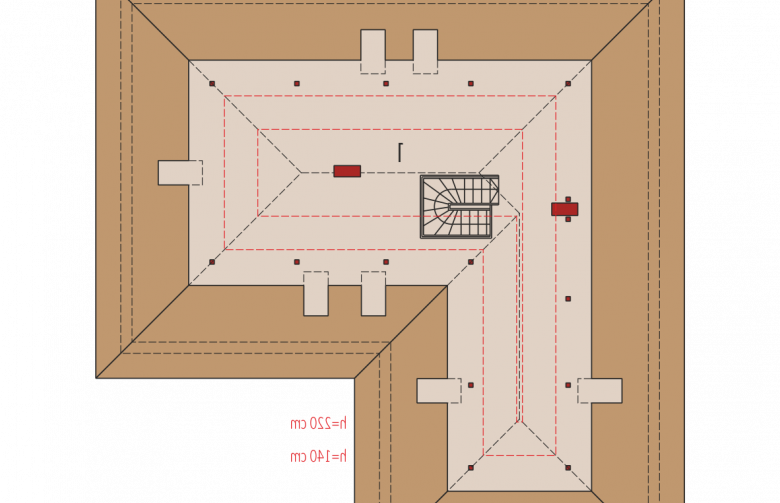 Projekt domu dwurodzinnego Alan IV G2 MULTI-COMFORT - poddasze do adaptacji